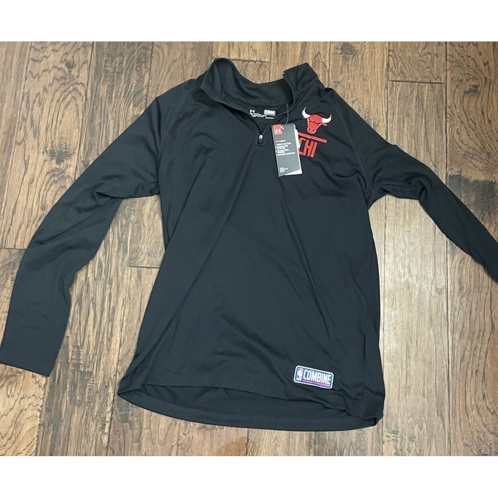 Under Armour NBA Chicago Bulls NBA Combine UA Tech™ Printed Size M 1/4 Zip Black